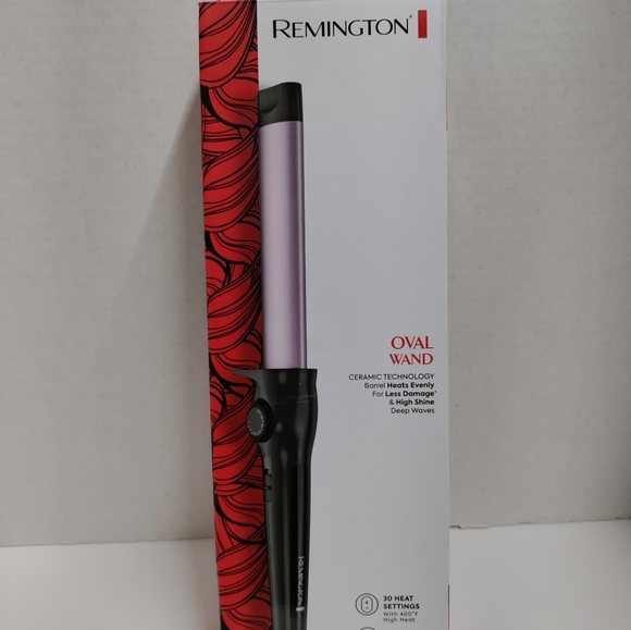 Remington Oval Barrel Ceramic Curling Wand For Deep Waves, 30 Settings, Auto Off - Picture 3 of 3